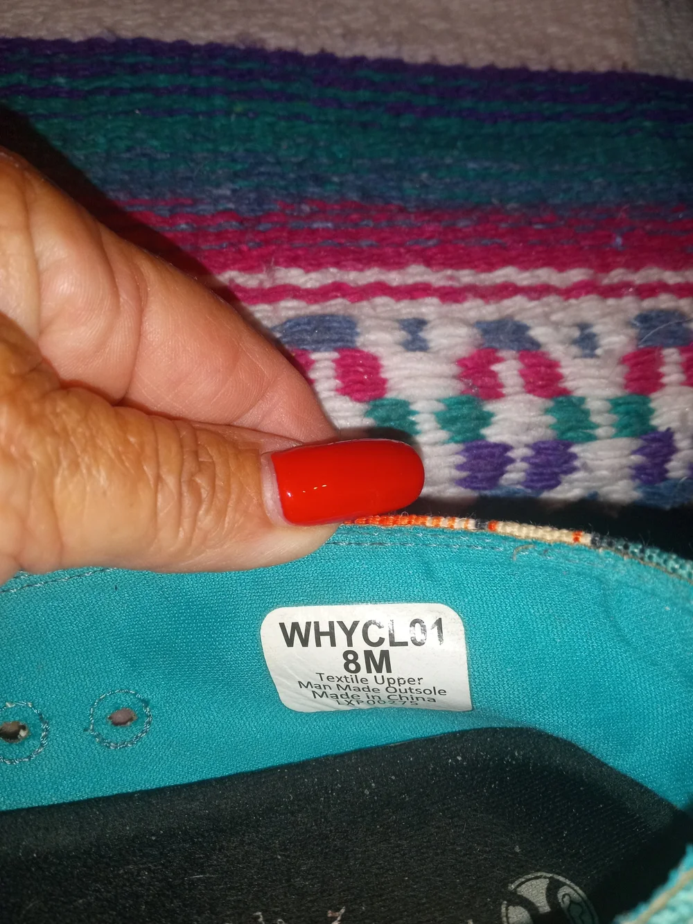 Twisted X Women's Striped Slip-On Flats in Teal & Orange